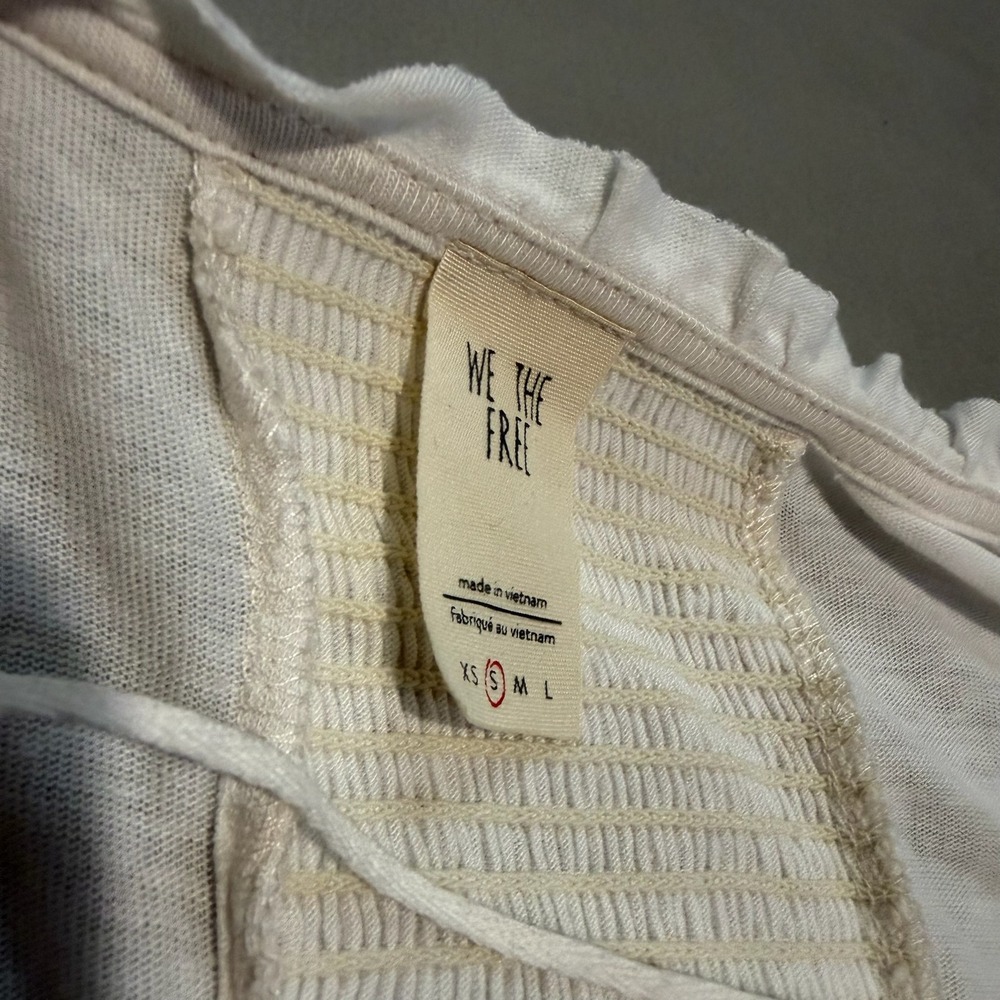 New Free People We The Free White Tassel Top Cottage Prairie BOHO OB758410-S6586 - Picture 7 of 11